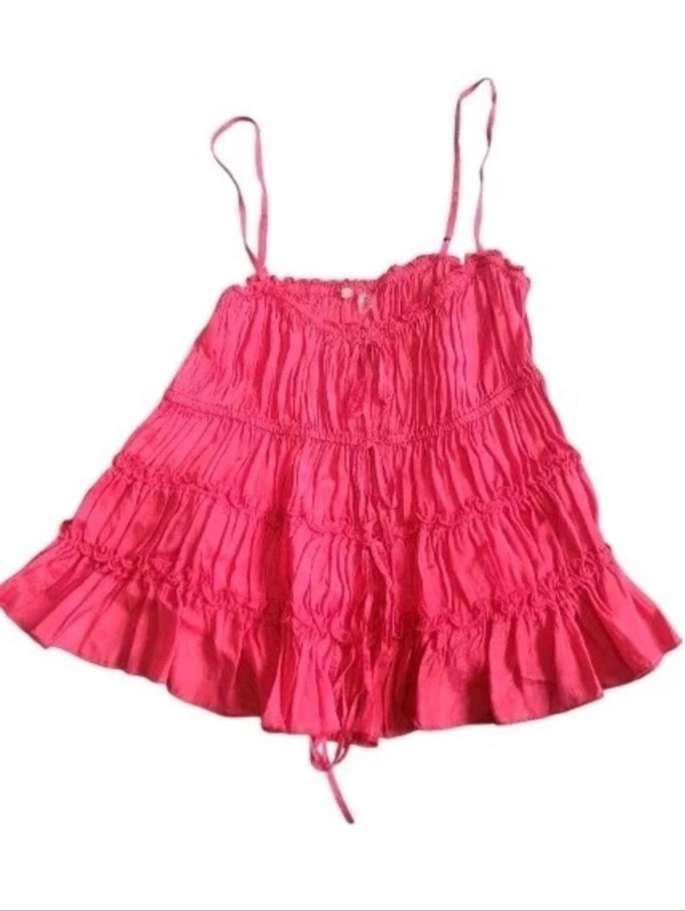 Free People $68 Pink Summer Tank Sz M